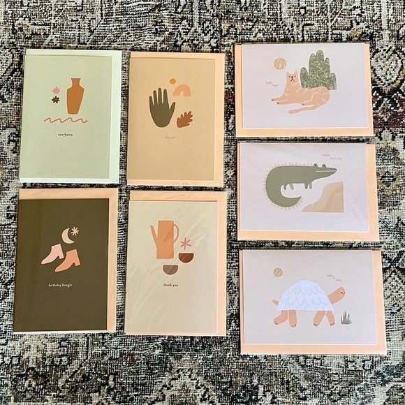 Hattie Maud Other - Lot of 7 Hattie Maud Handprinted Greeting Cards
